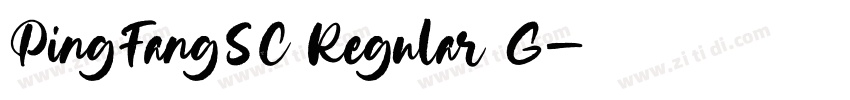 PingFangSC Regular G字体转换 PingFangSC Regular G字体转换